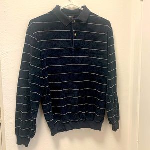 VINTAGE velour polo sweater!